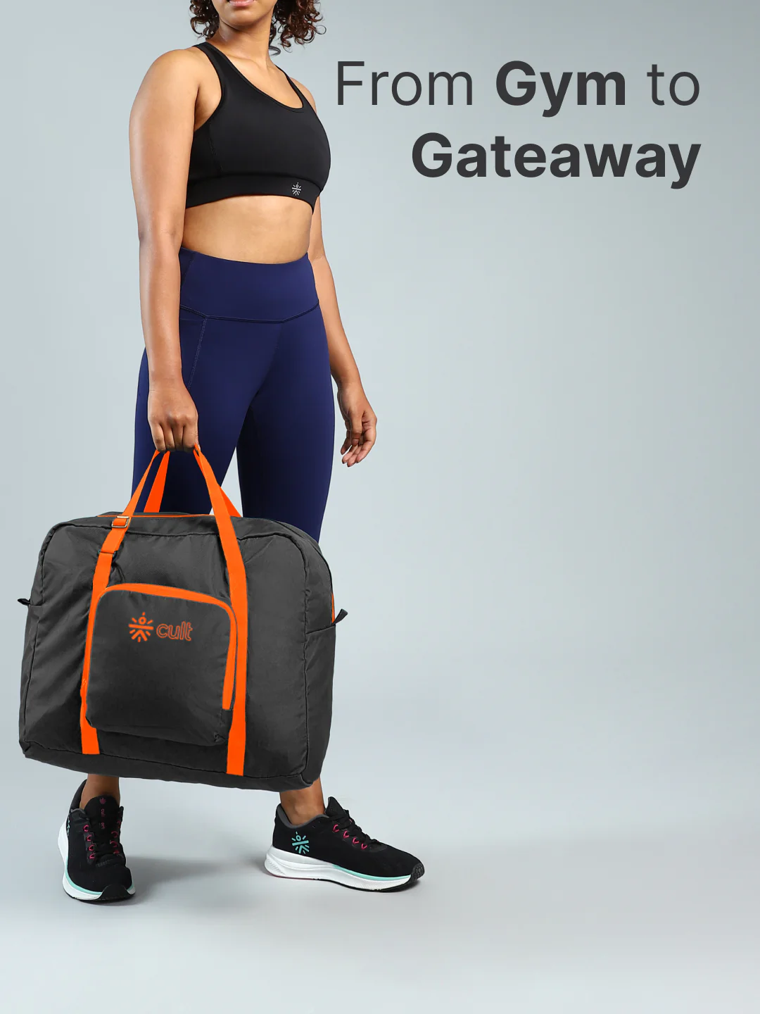 cult Foldable Duffle Bag  30L Grey - Image 2