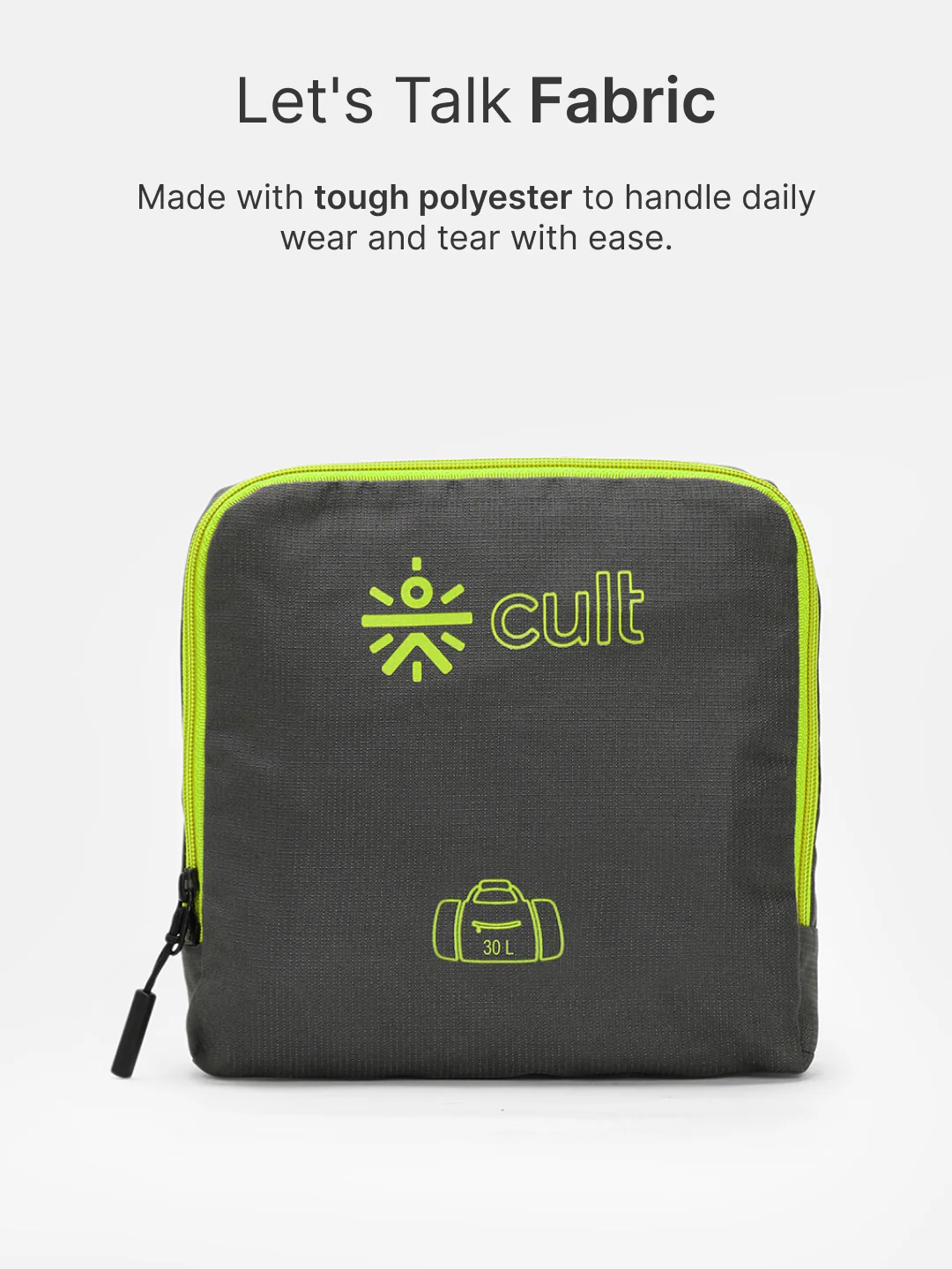 cult Foldable Duffle Bag  30L Olive - Image 5