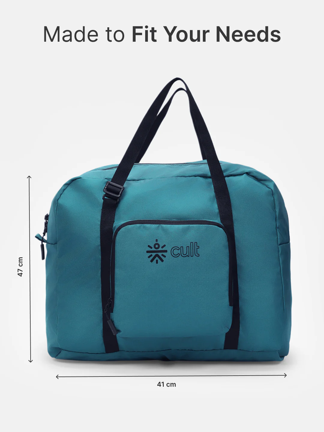 cult Foldable Duffle Bag  30L Teal - Image 7