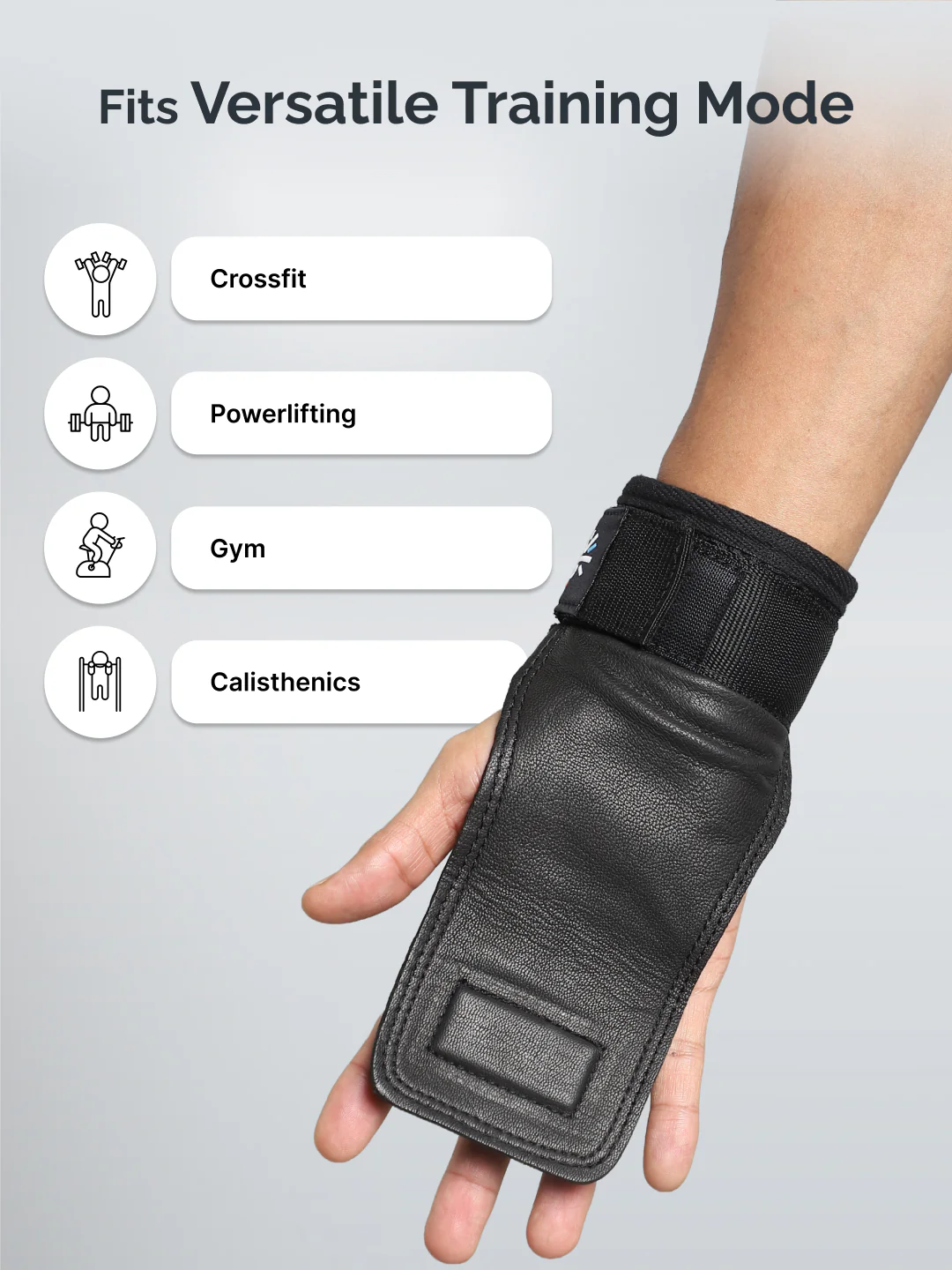 Cult Folding Open Half Finger Gym Gloves with Leather Grip  Breathable Mesh, Sweat-Free Comfort for Training & Weightlifting OneSize - Image 5