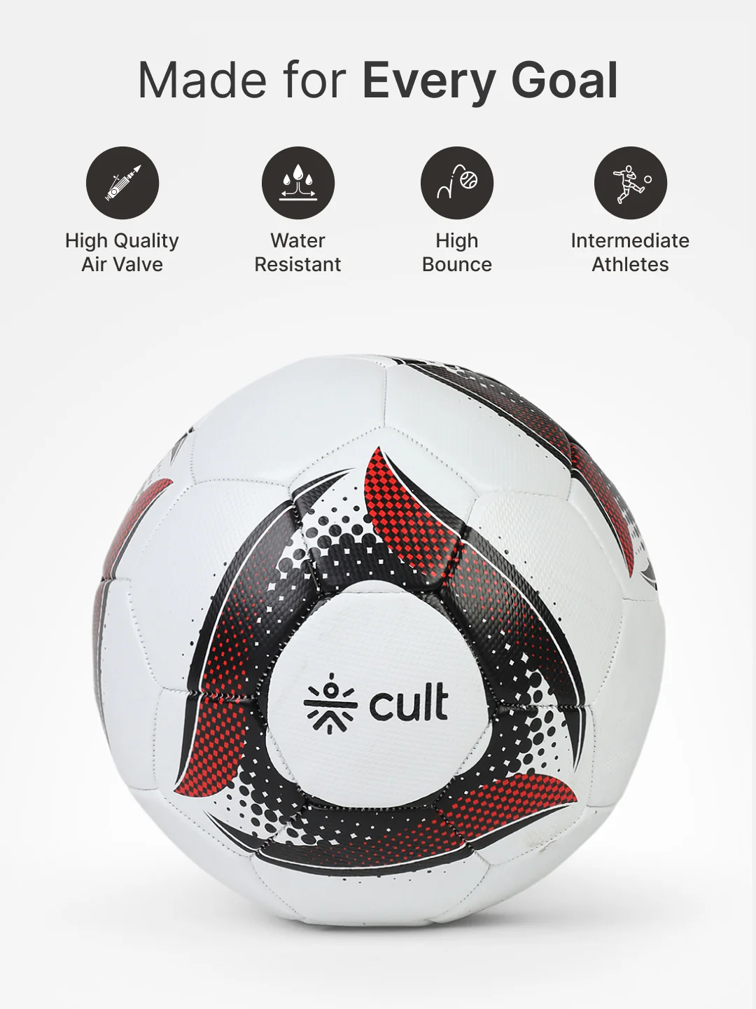 Cult Football Combo  MS Glider Red 32P + Ball Pump - Image 5