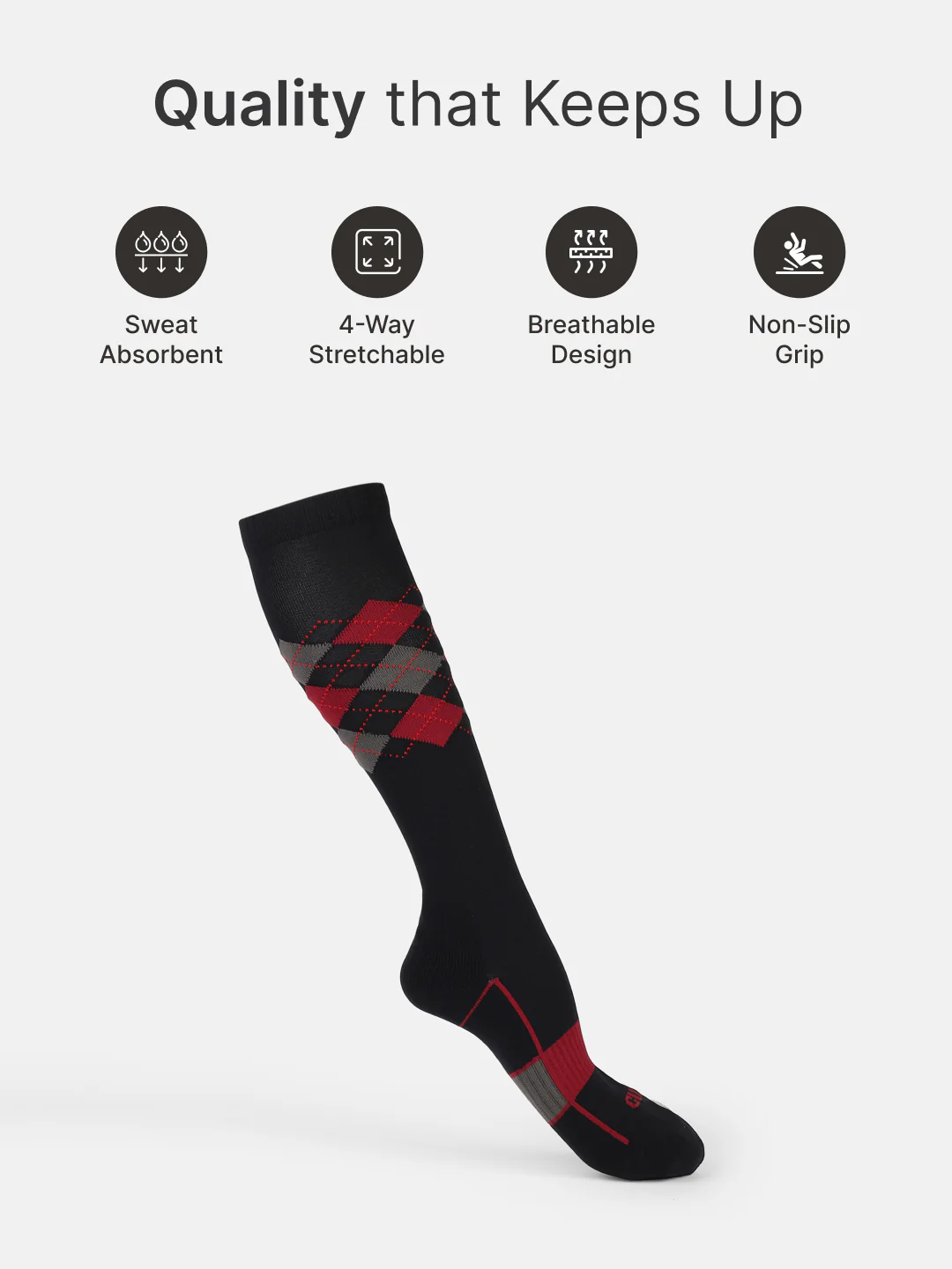 Sports Knee Length Pack of 2 Navy & Black Patterned Terry Men's Socks - Image 3