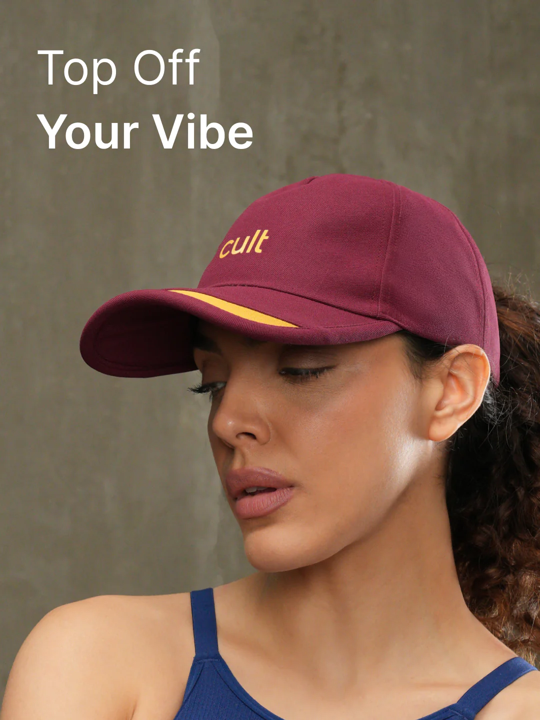 cult Front Pop Cap Red and Yellow- Unisex Adjustable Cap for Men & Women - Image 2
