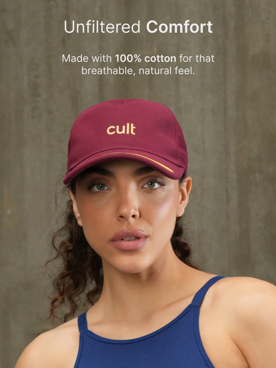 cult Front Pop Cap Red and Yellow- Unisex Adjustable Cap for Men & Women - Image 4