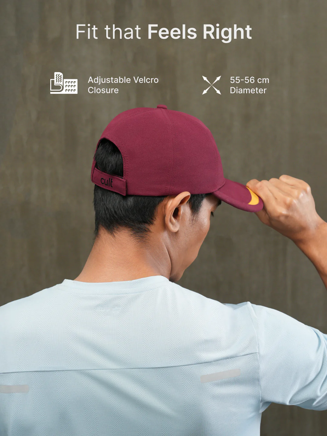 cult Front Pop Cap Red and Yellow- Unisex Adjustable Cap for Men & Women - Image 6