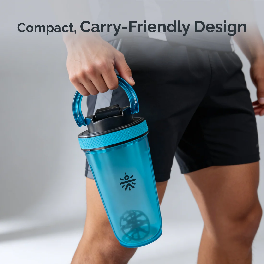 CULT FrostBlend Shaker Bottle 500 ml, BPA-Free Leak-Proof Multipurpose Shaker for Protein & Gym Blue - Image 5