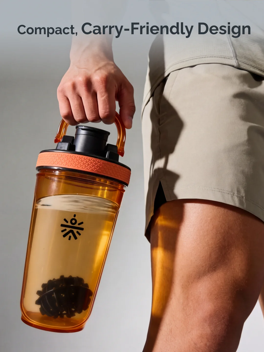 CULT FrostBlend Shaker Bottle 500 ml, Durable Leak-Proof Multipurpose Shaker for Fitness & Supplements Orange - Image 5
