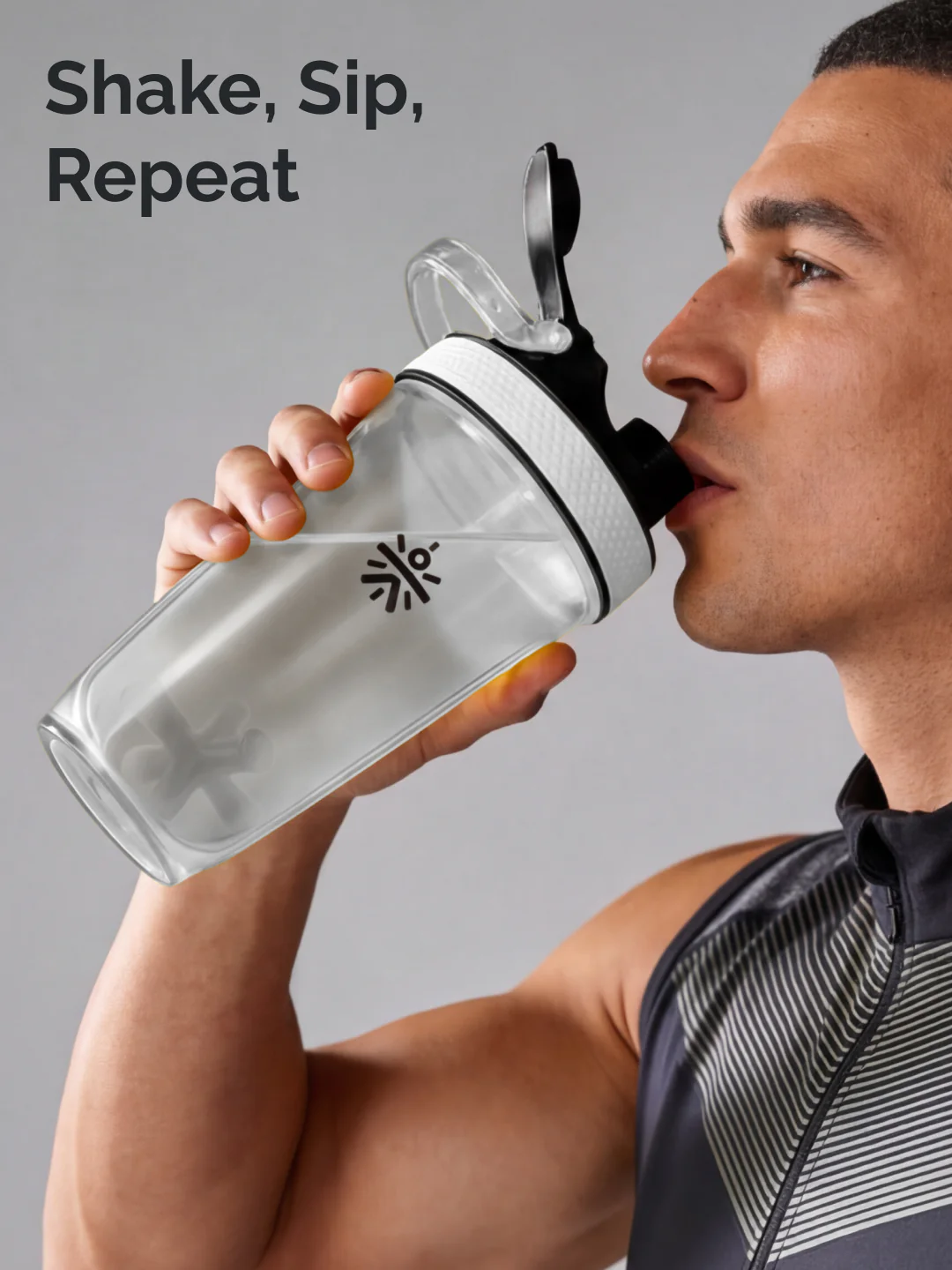 CULT FrostBlend Shaker Bottle 500 ml, Leak-Proof Multipurpose Shaker for Protein, Gym & Fitness Frosted White - Image 2