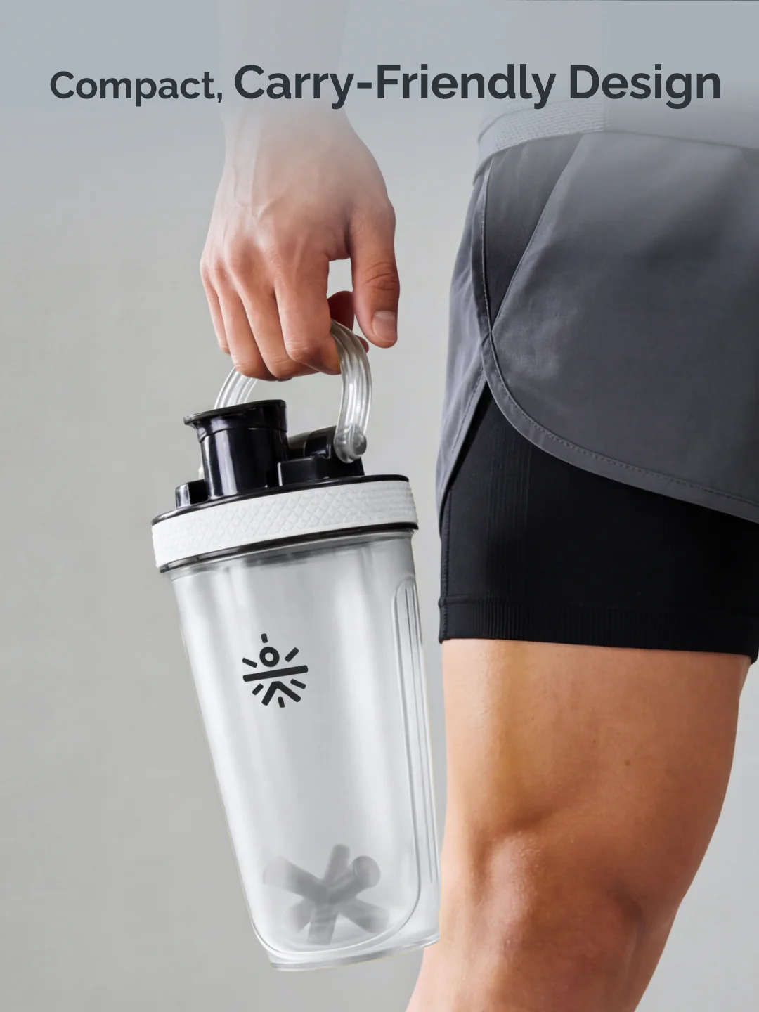 CULT FrostBlend Shaker Bottle 500 ml, Leak-Proof Multipurpose Shaker for Protein, Gym & Fitness Frosted White - Image 5