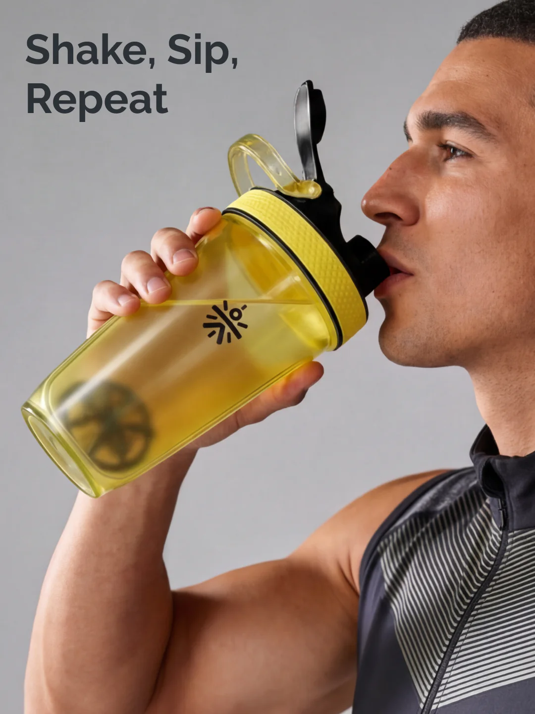 CULT FrostBlend Shaker Bottle 500 ml, Lightweight Leak-Proof Multipurpose Shaker for Gym & Protein Yellow - Image 2