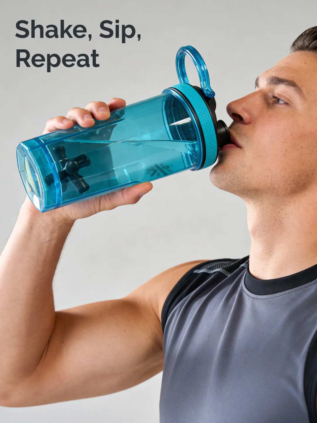 CULT FrostBlend Shaker Bottle, Premium Leak-Proof Multipurpose Shaker for Workout & Daily Use (Blue 600ml) - Image 2