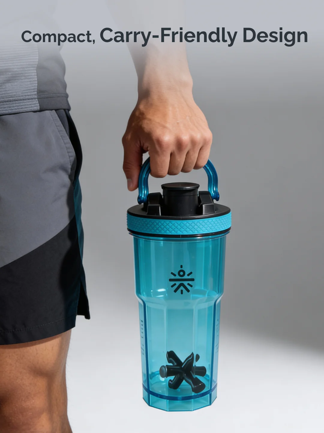 CULT FrostBlend Shaker Bottle, Premium Leak-Proof Multipurpose Shaker for Workout & Daily Use (Blue 600ml) - Image 5