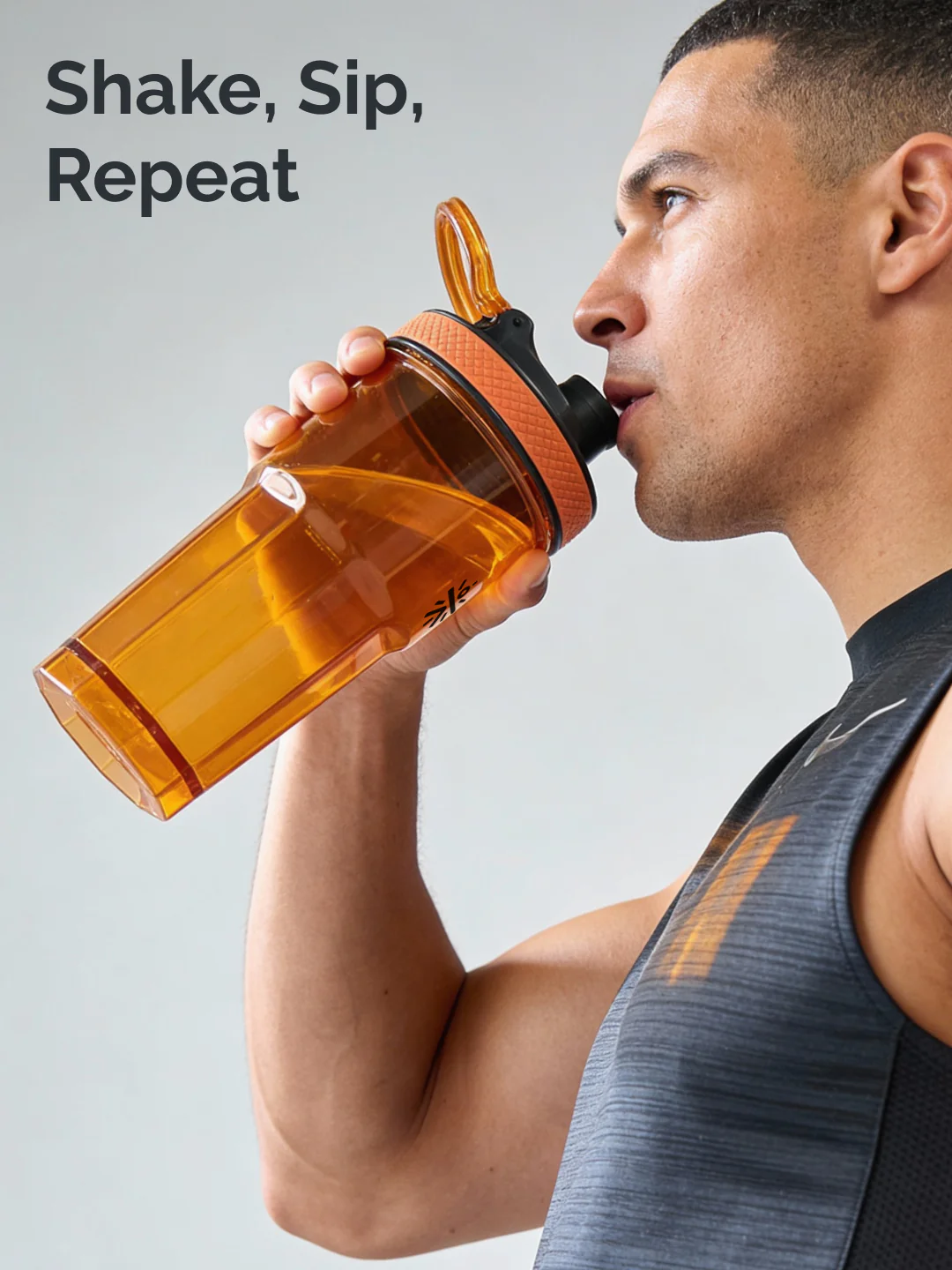CULT FrostBlend Shaker Bottle, Premium Leak-Proof Multipurpose Shaker for Workout & Daily Use (Orange 600ml) - Image 2