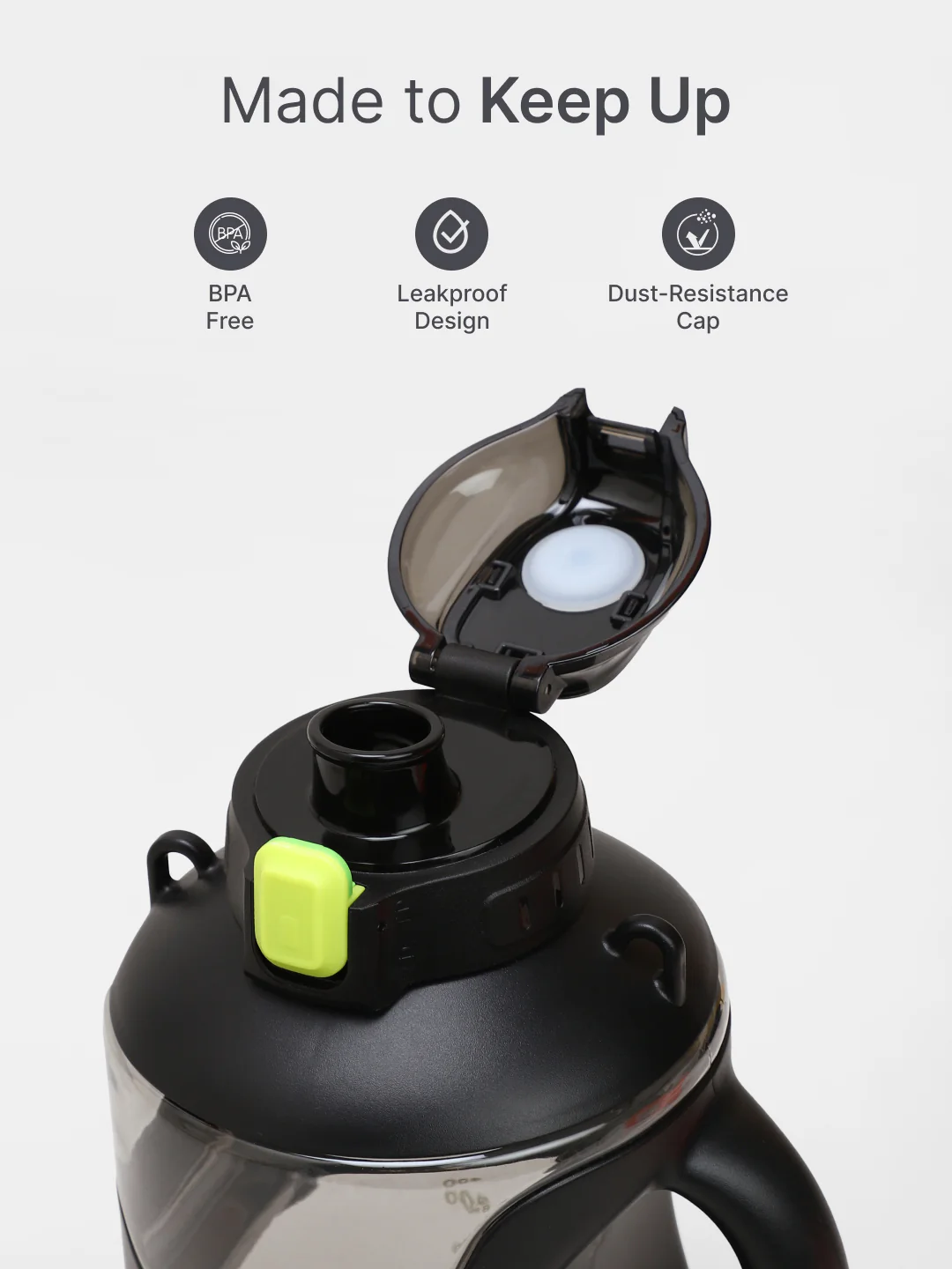 cult Gallon Bottle 2.2L Unisex Black - Image 3