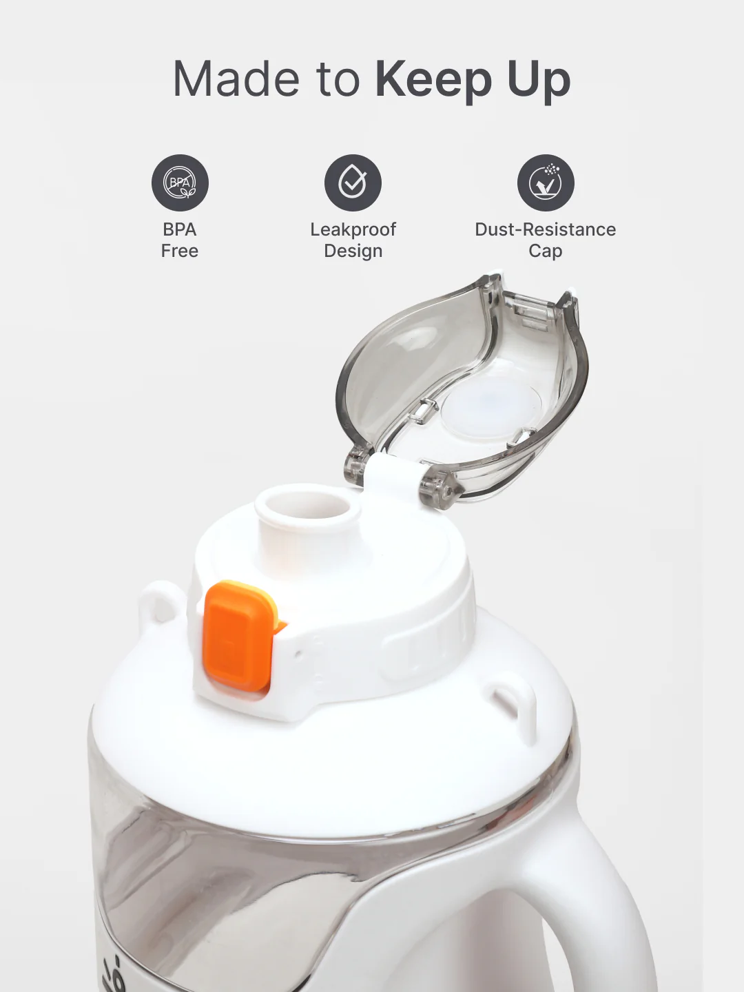 cult Gallon Bottle 2.2L Unisex White - Image 3