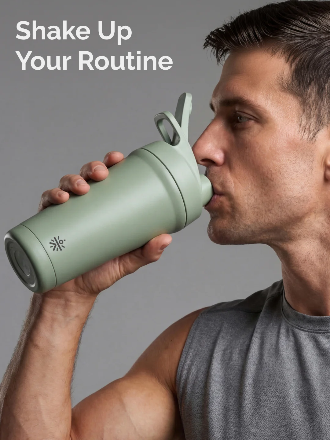 Cult Green Steel Shaker Bottle 700 ml with Bottom Opener – Leakproof & Built for Performance - Image 2