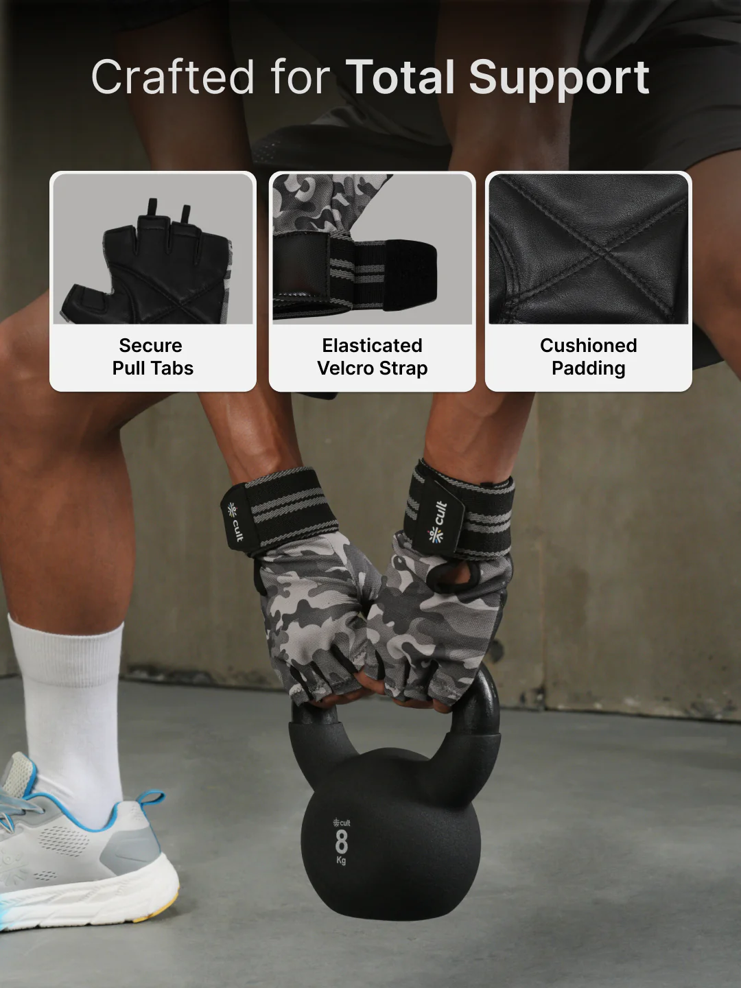 CULT Gym Gloves - Camo - Image 5
