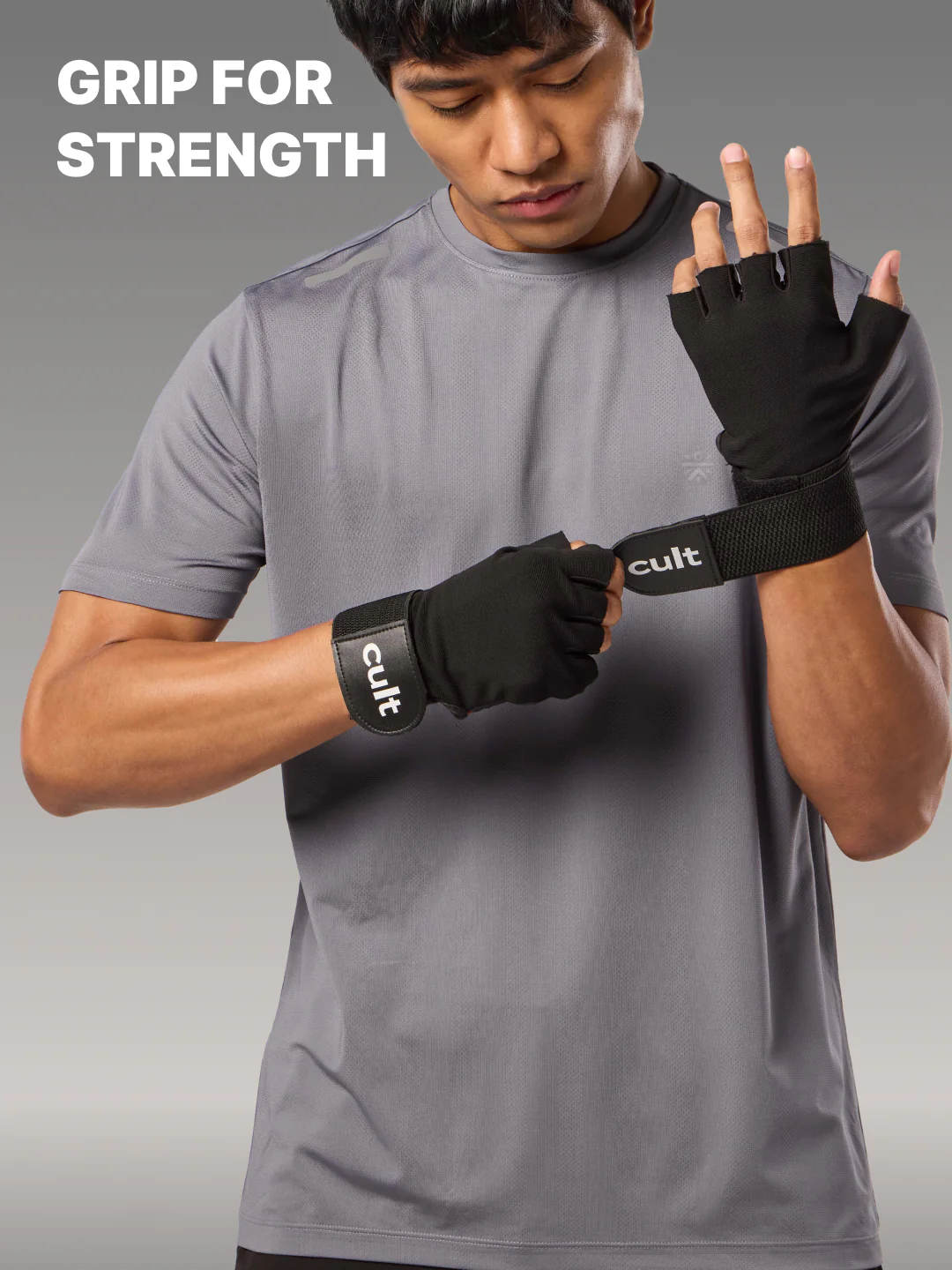 Workout Gym Gloves - Black/Red - Image 2