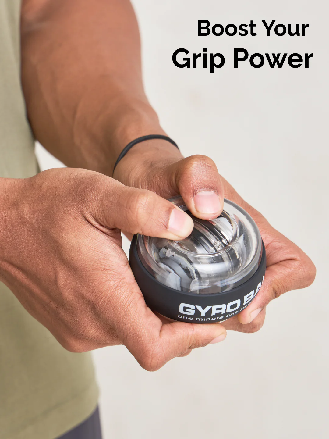 cult Gyro Ball Wrist & Forearm Strengthener Variable Resistance Grip Trainer (Up to 60 kg) with Carry Case - Image 2
