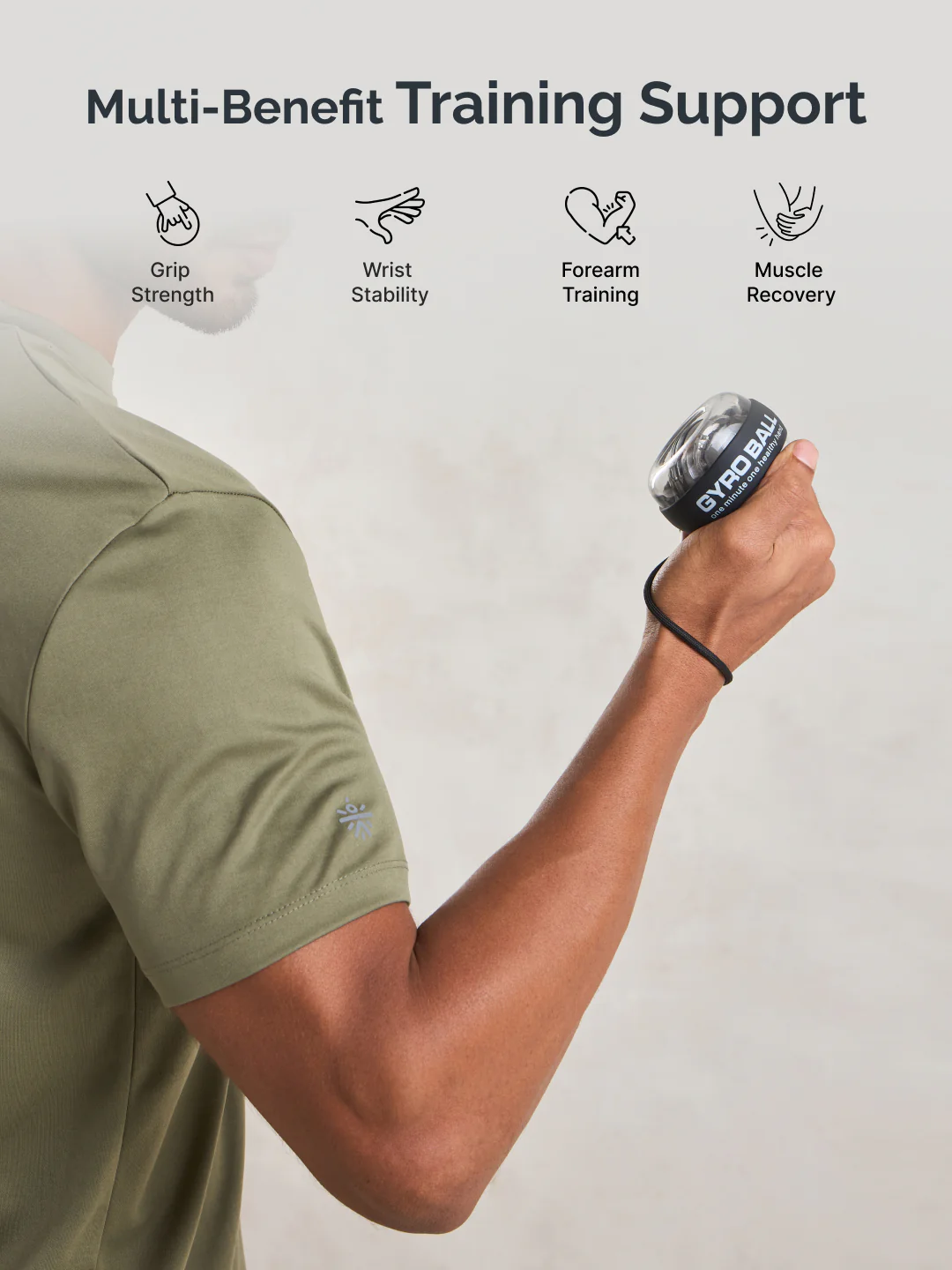 cult Gyro Ball Wrist & Forearm Strengthener Variable Resistance Grip Trainer (Up to 60 kg) with Carry Case - Image 8