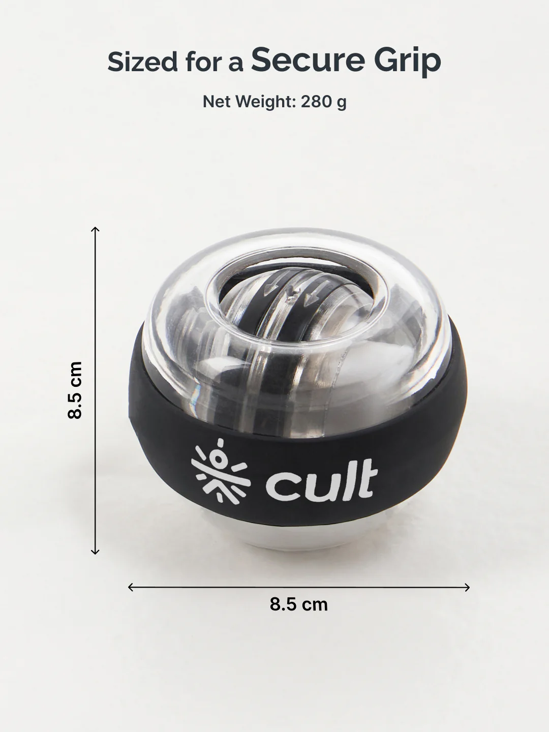 cult Gyro Ball Wrist & Forearm Strengthener Variable Resistance Grip Trainer (Up to 60 kg) with Carry Case - Image 9