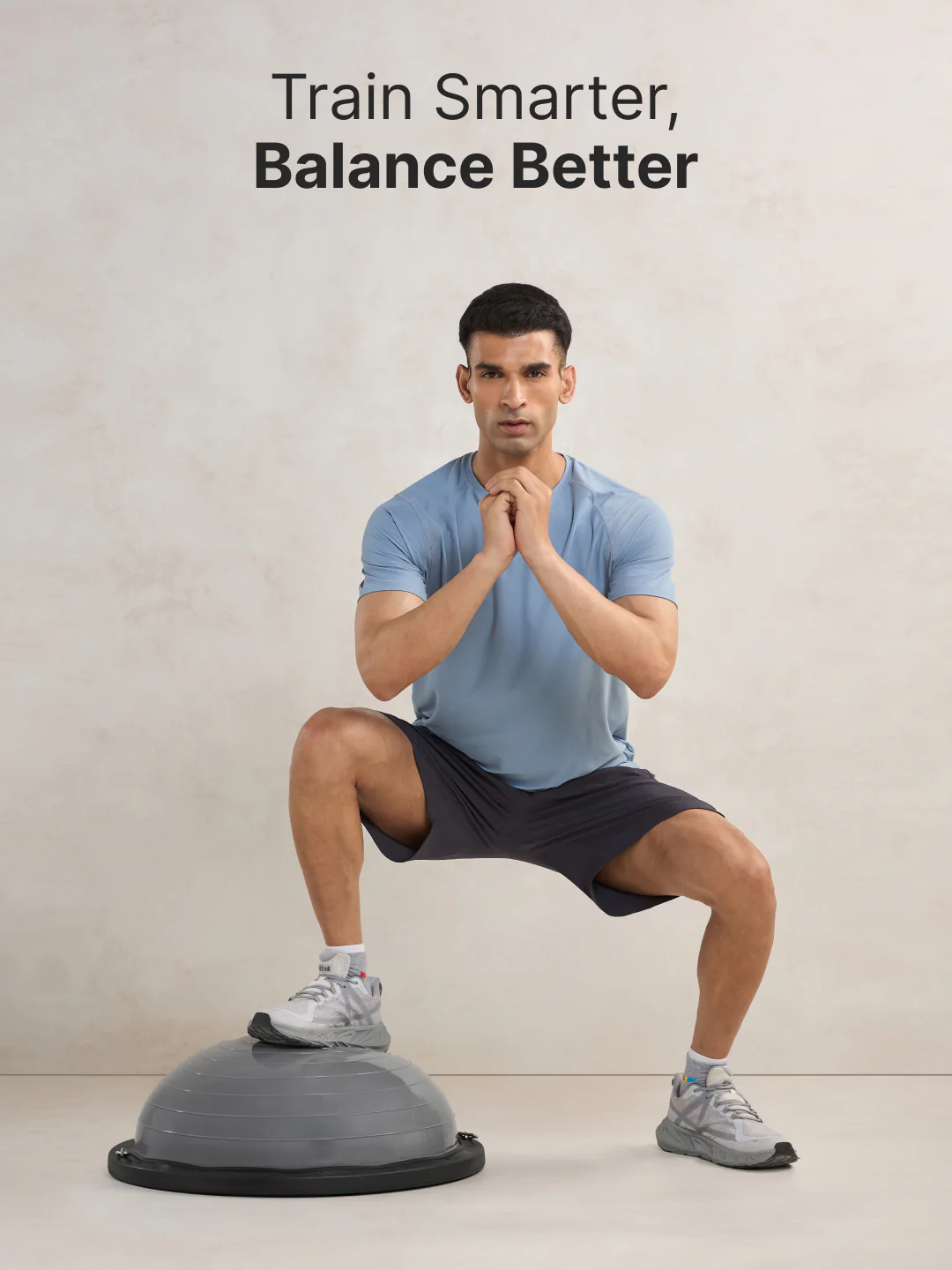 Cult Half Balance Ball Trainer for Full Body Workout with Pair of Resistance Bands and Pump | Anti-Slip Stability Ball| Core Strength, Balance, and Stability Training Equipment for Home Gym & Fitness Workouts - Image 2