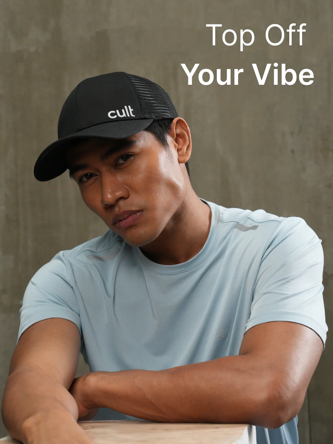 cult Half Mesh Cap Black- Unisex Adjustable Cap for Men & Women - Image 2