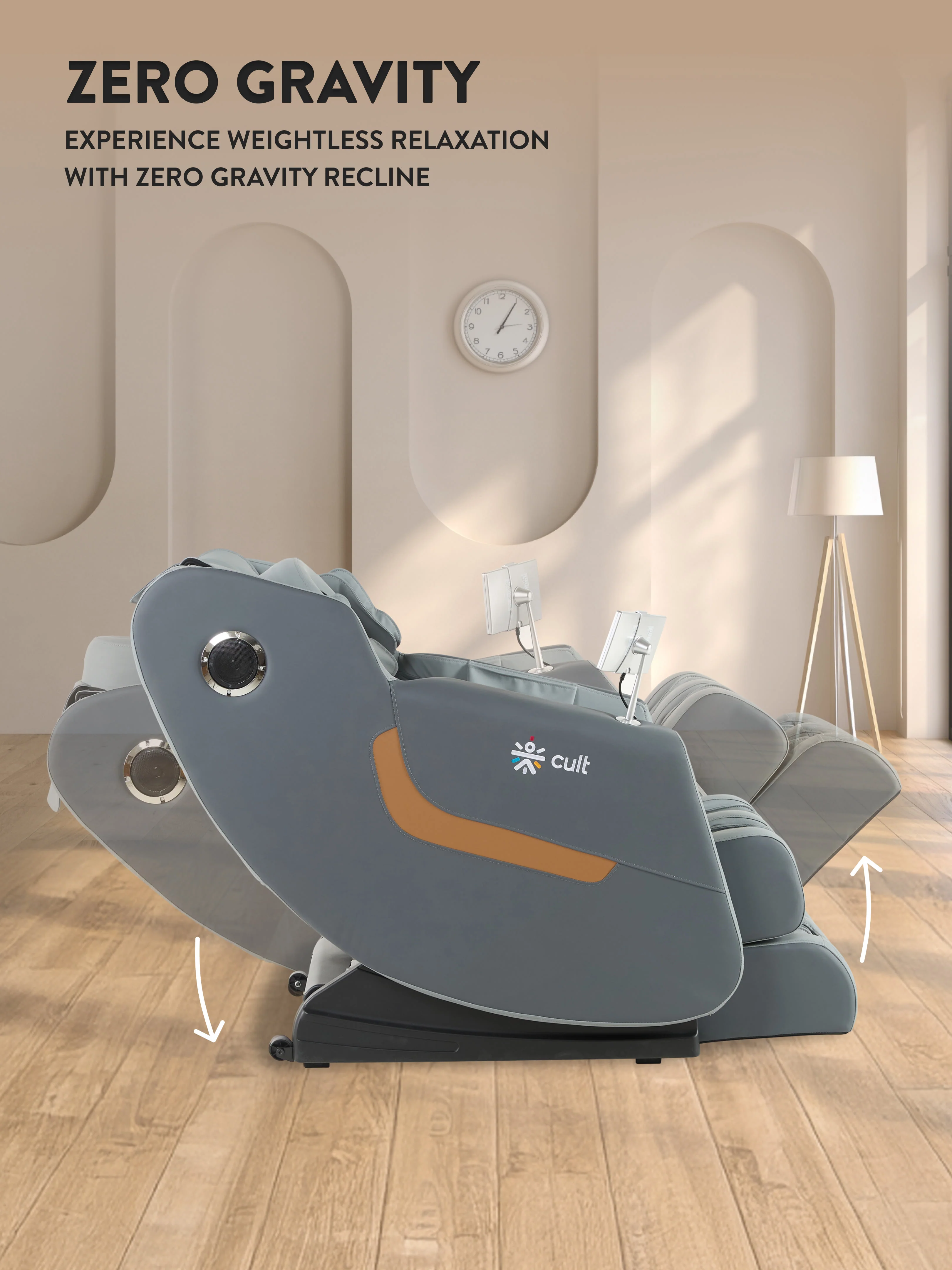 Cult Harmony Massage Chair with Fixed Point Massage Technique and Bluetooth AI Voice Function for Full Body Massage At Home - Image 3