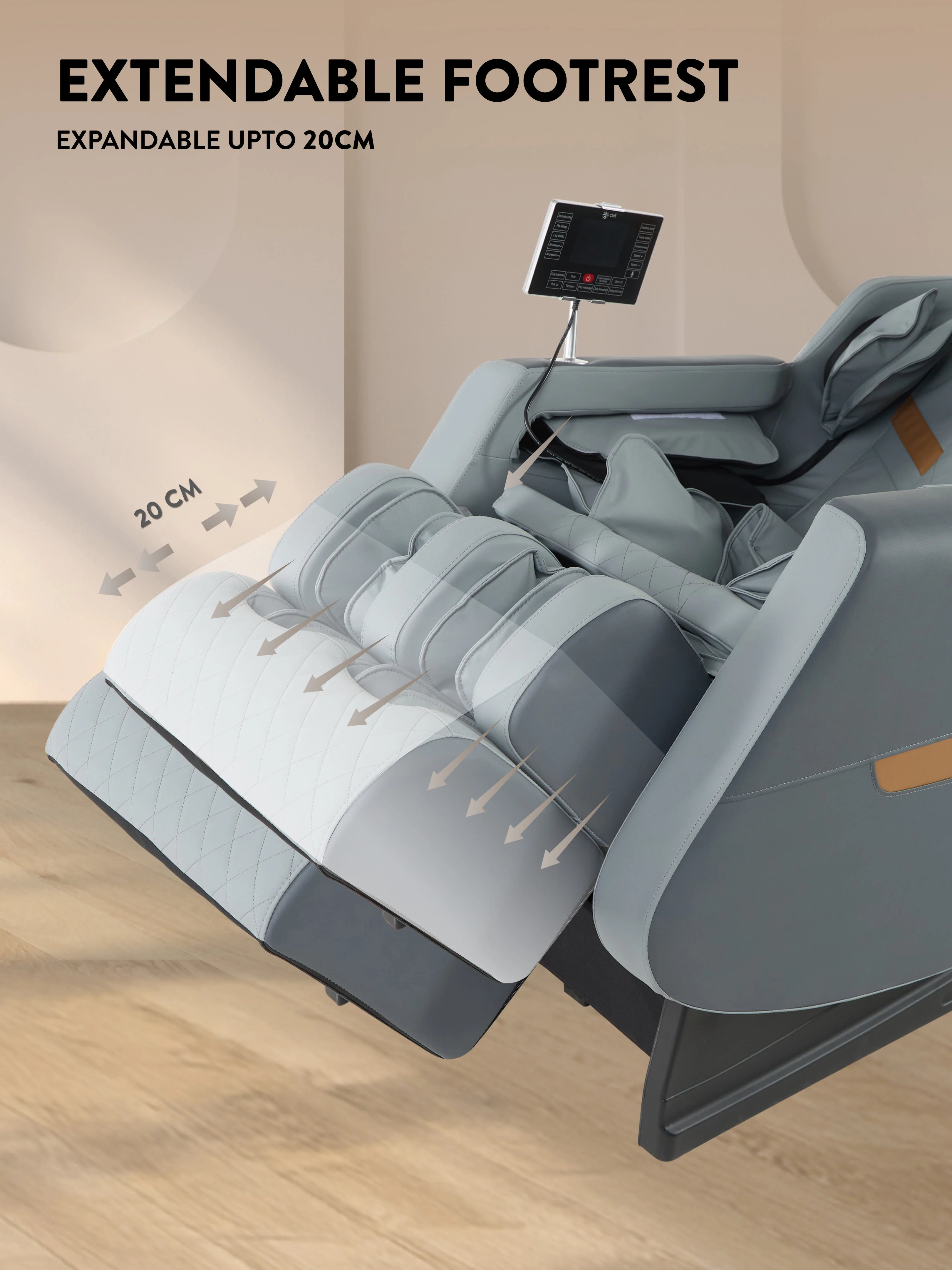 Cult Harmony Massage Chair with Fixed Point Massage Technique and Bluetooth AI Voice Function for Full Body Massage At Home - Image 7