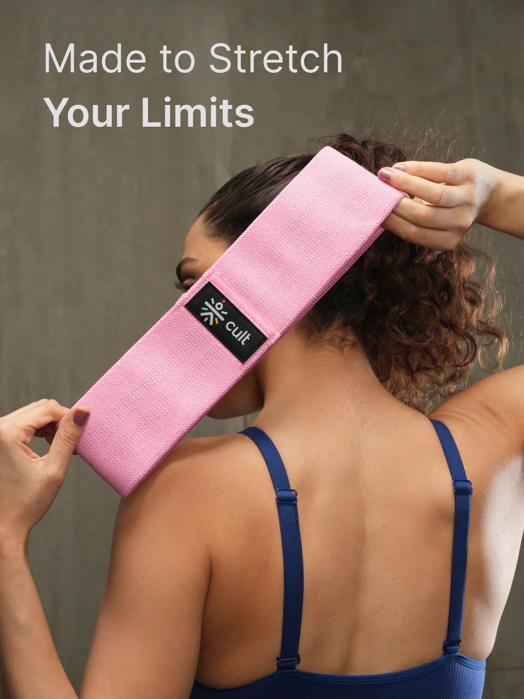 cult HIP Bands Unisex Pack of 3 (Pink,Purple & Green) Max resistance 50 LBS - Image 2