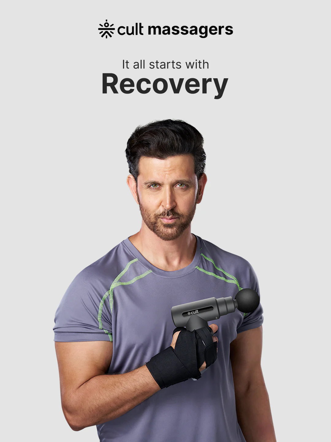 Cult Impact, Full Body Professional Gun Massager, 3000 mAh battery, QuietMotion Tech, Deep Tissue Percussions, 4 Interchangeable heads, 6 Speed levels, Silicone head. - Image 2