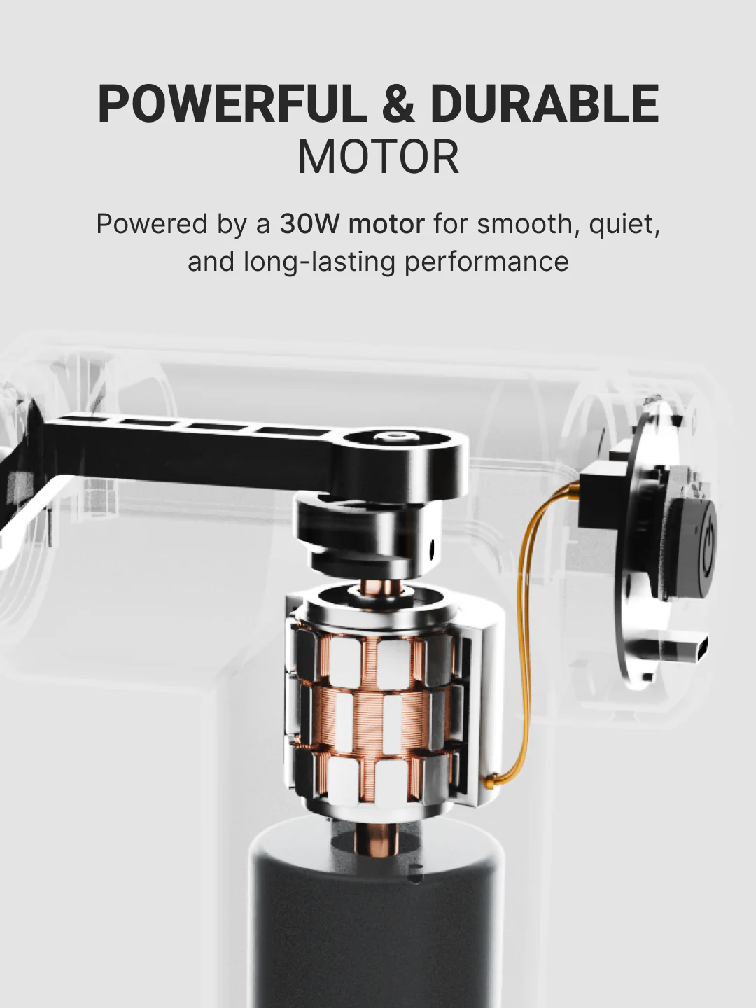 Cult Impact, Full Body Professional Gun Massager, 3000 mAh battery, QuietMotion Tech, Deep Tissue Percussions, 4 Interchangeable heads, 6 Speed levels, Silicone head. - Image 7