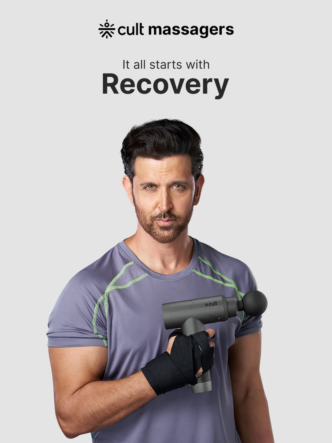 Cult Impact Pro, Full Body Professional Gun Massager, 4500 mAh battery, Deep Tissue Percussions, 4 Interchangeable heads, 6 Speed levels, Silicone head. - Image 2