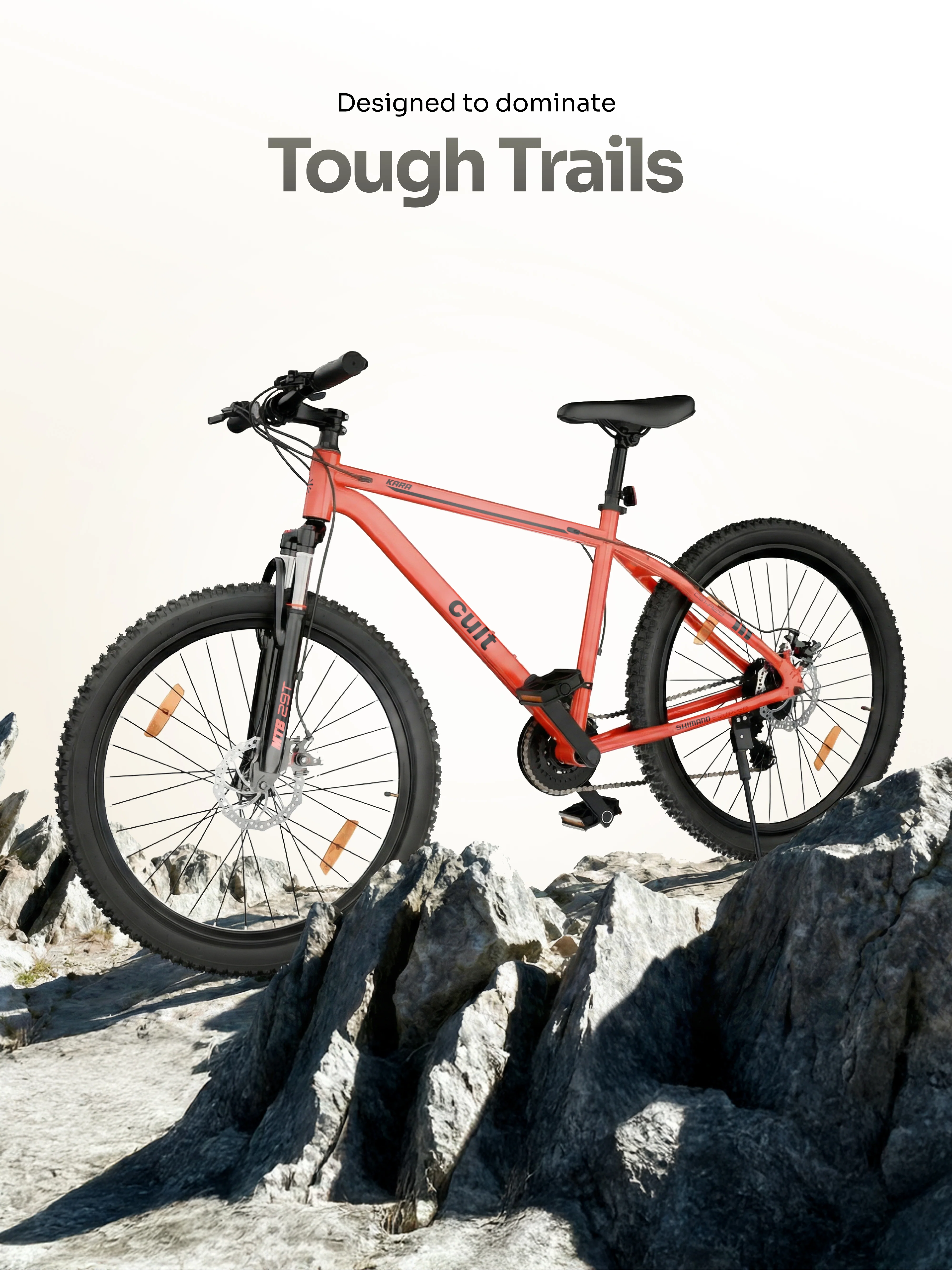 Cult Kara 29T Alloy Mountain Bike with Dual Disc Brake and Front Suspension, Red - Image 2