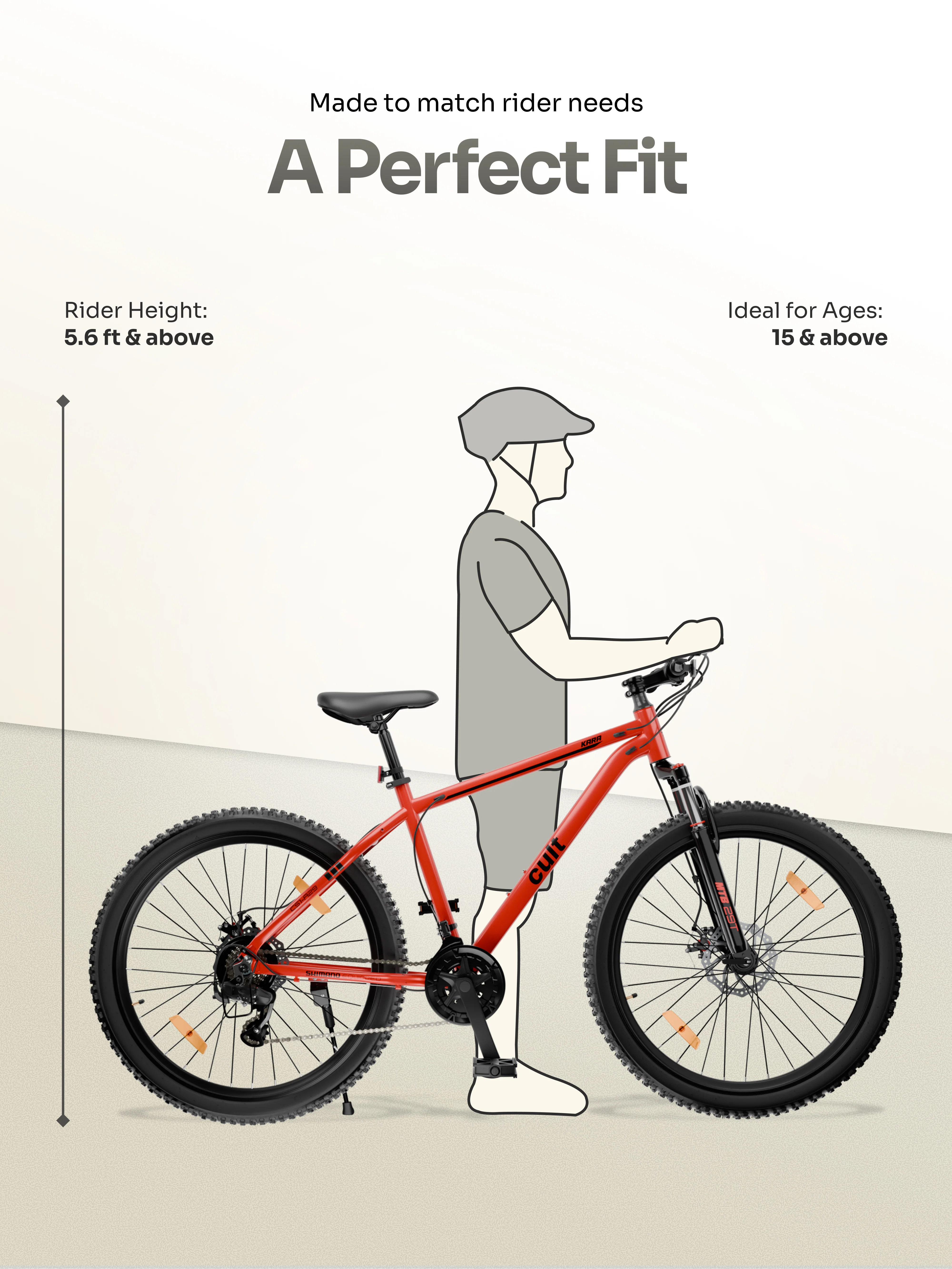 Cult Kara 29T Alloy Mountain Bike with Dual Disc Brake and Front Suspension, Red - Image 8