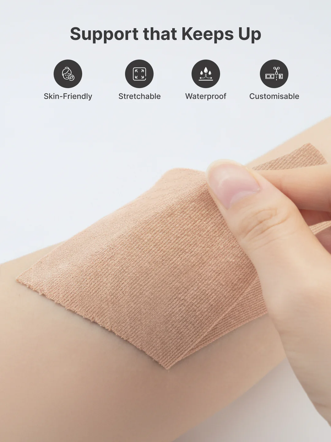 cult Kinesiology Tape Beige - Muscle Support & Injury Recovery - Image 3