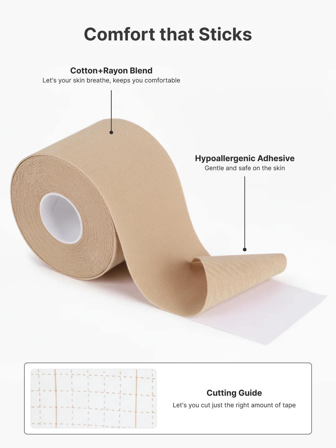 cult Kinesiology Tape Beige - Muscle Support & Injury Recovery - Image 4