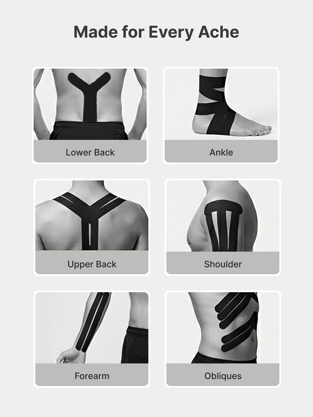 cult Kinesiology Tape Black - Muscle Support & Injury Recovery - Image 6