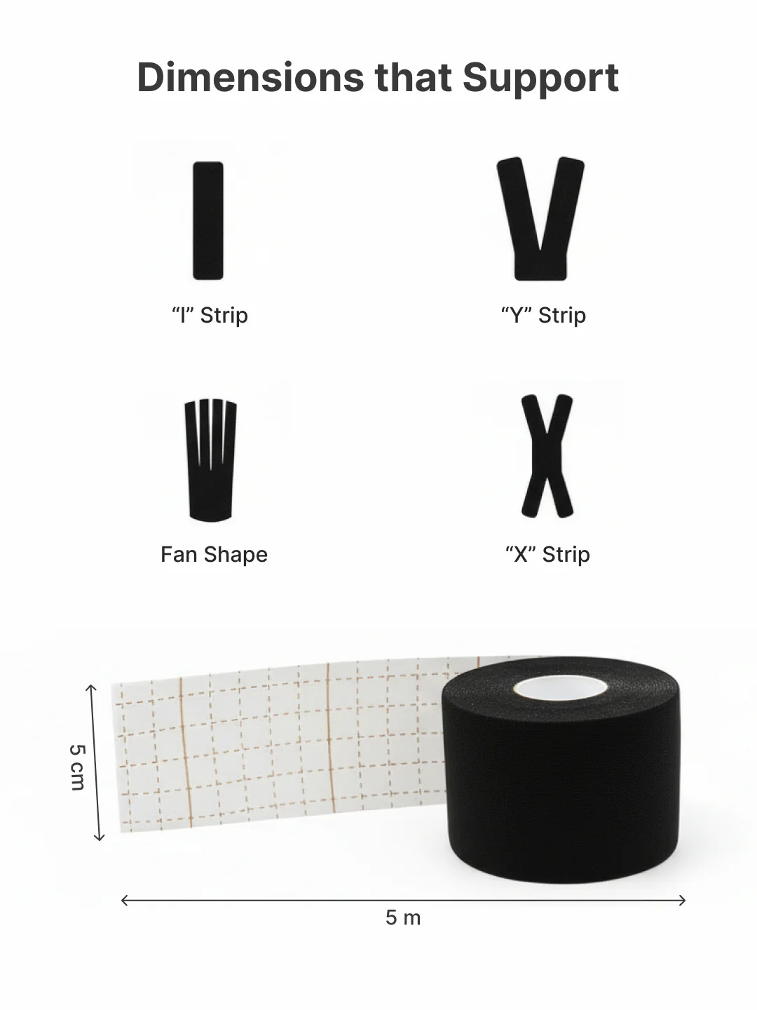cult Kinesiology Tape Black - Muscle Support & Injury Recovery - Image 8