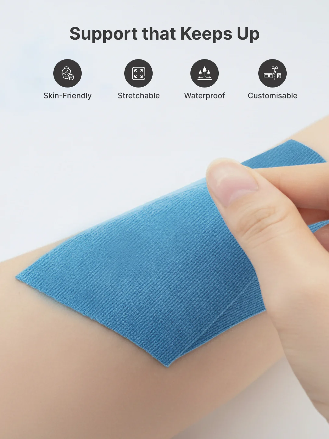 cult Kinesiology Tape Blue - Muscle Support & Injury Recovery - Image 3