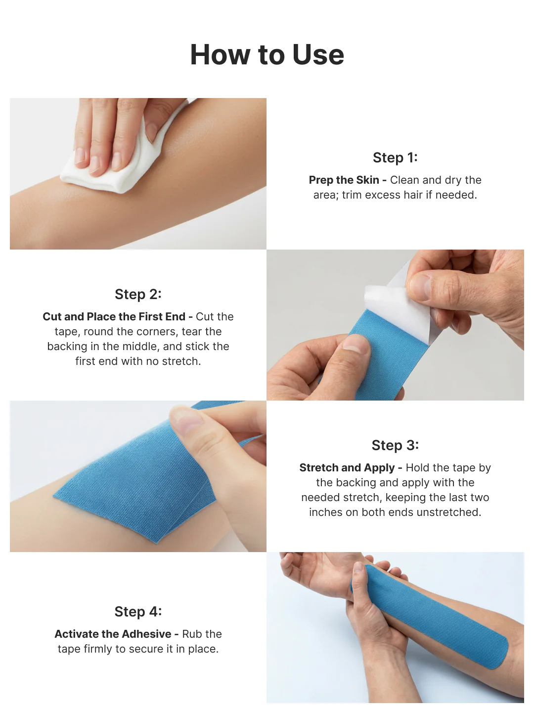 cult Kinesiology Tape Blue - Muscle Support & Injury Recovery - Image 7