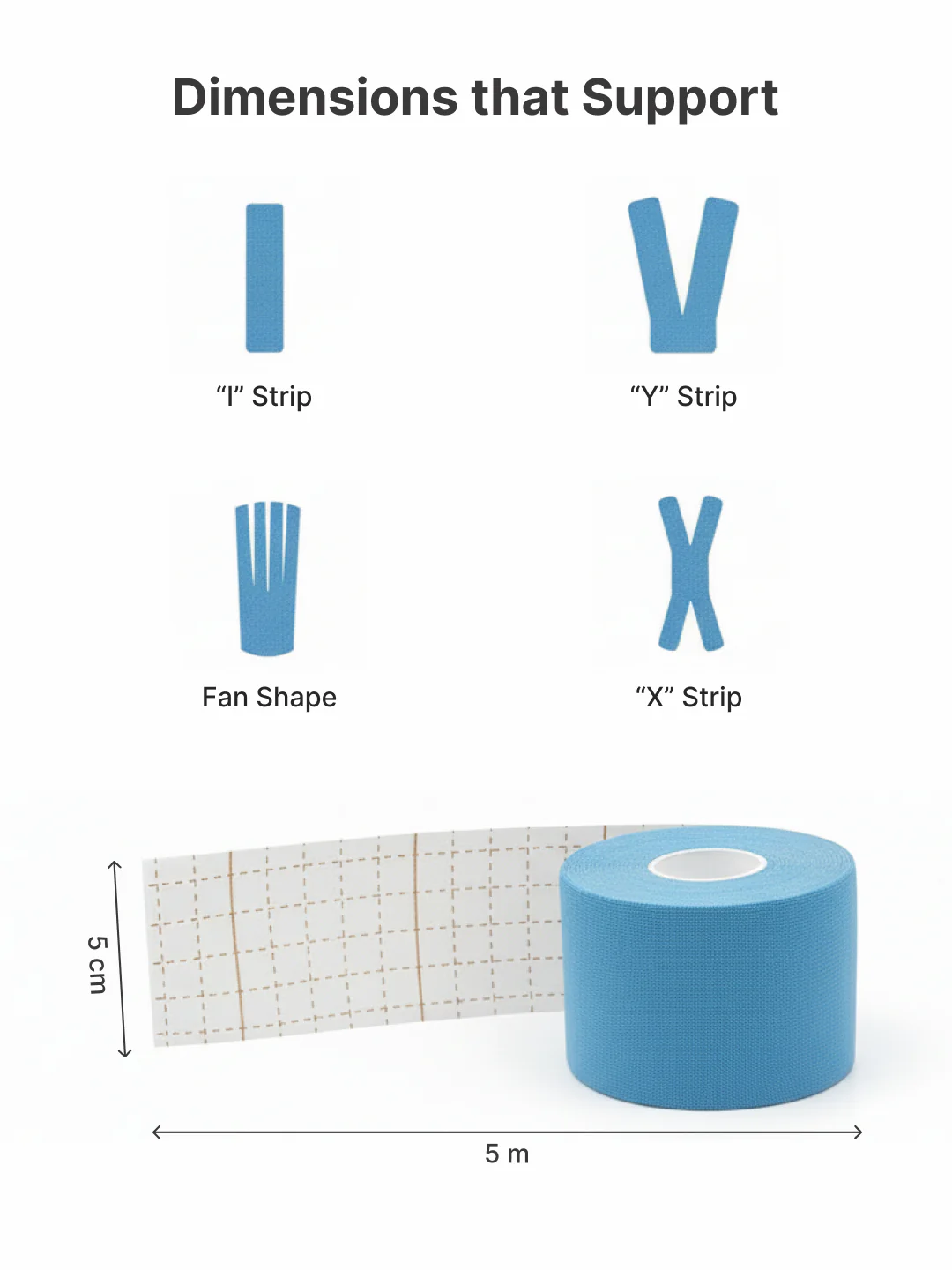 cult Kinesiology Tape Blue - Muscle Support & Injury Recovery - Image 8