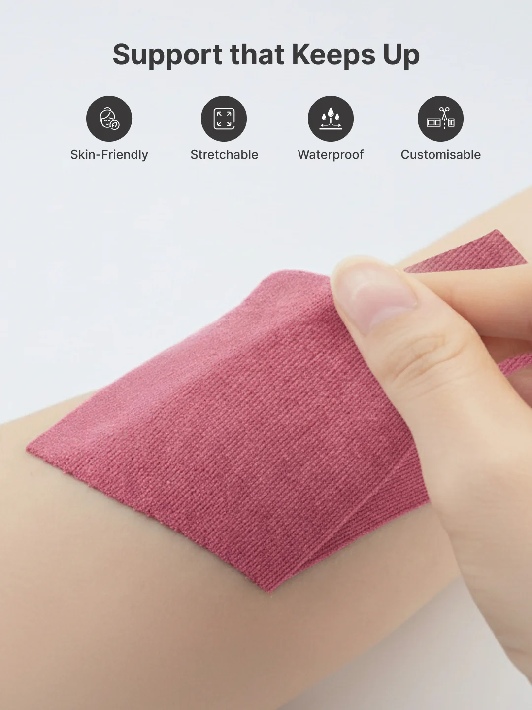cult Kinesiology Tape Pink - Muscle Support & Injury Recovery - Image 3