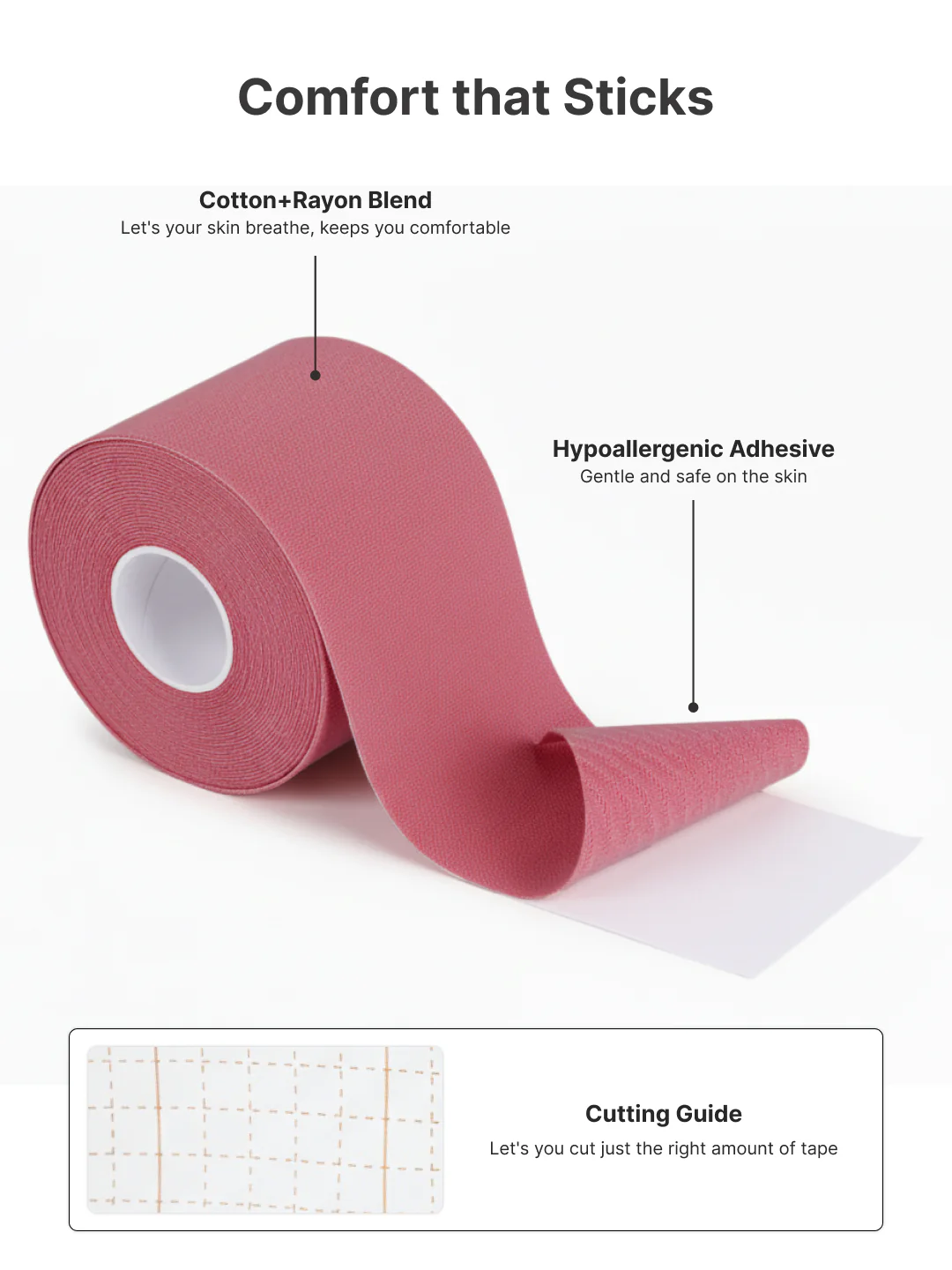 cult Kinesiology Tape Pink - Muscle Support & Injury Recovery - Image 4