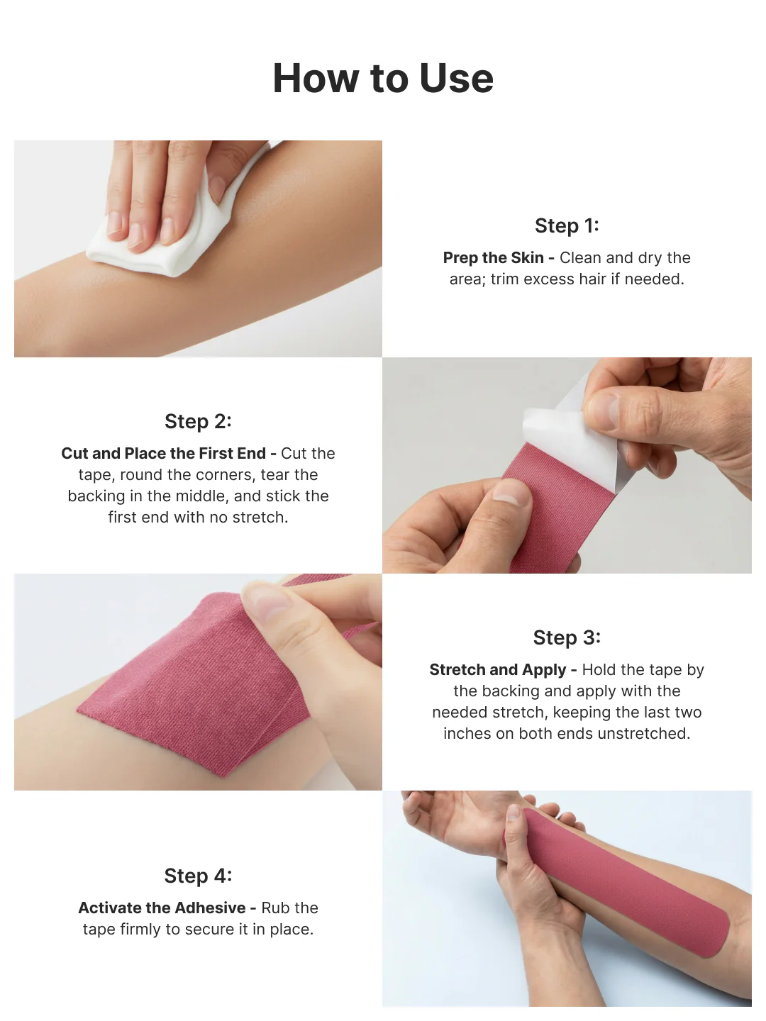 cult Kinesiology Tape Pink - Muscle Support & Injury Recovery - Image 7