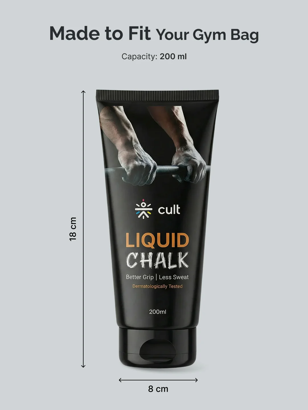 CULT Liquid Chalk 200ml for Weightlifting, Crossfit & Rock Climbing - Non-Toxic Sports Chalk Sweat-Proof, Fast Dry Grip Dust-Free Antibacterial Formula - Image 7