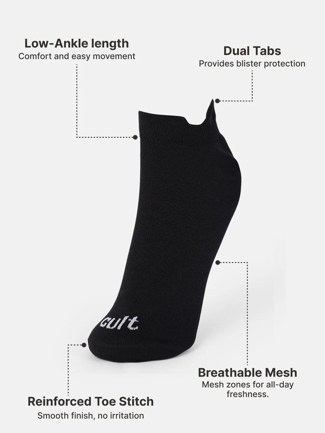 Sports Low Ankle Length Pack of 3 Olive,Black & Maroon Solid Men's Cotton Socks - Image 5