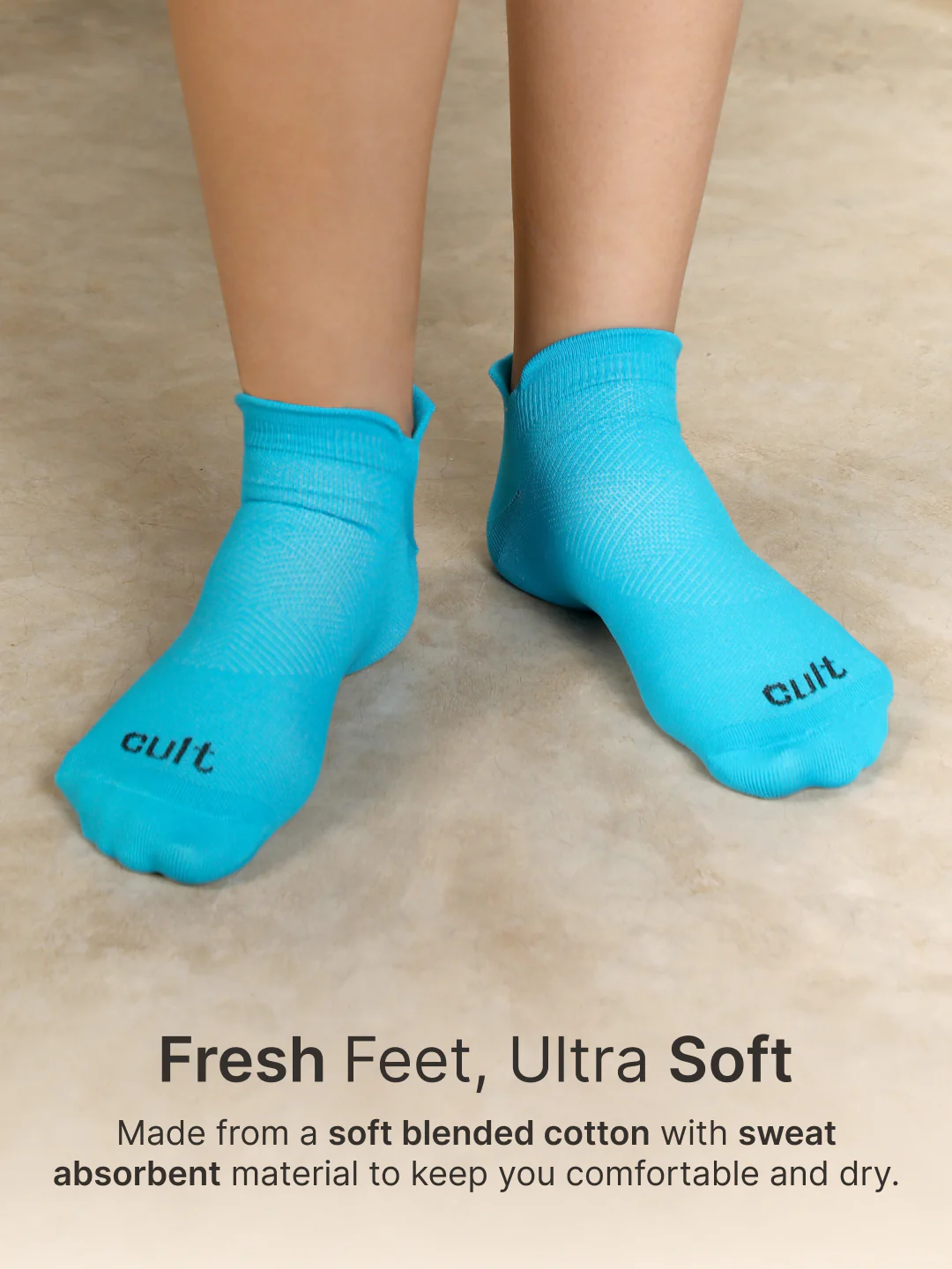 Sports Low Ankle Length Pack of 3 Blue,Black & Red Solid Women's Socks - Image 4