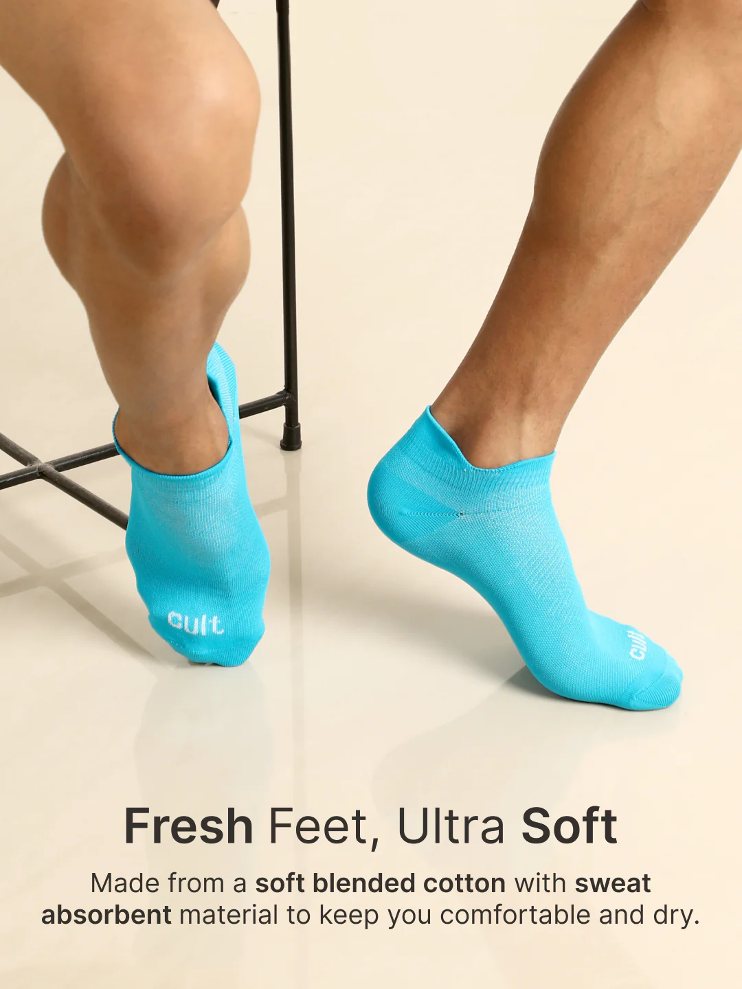 Sports Low Ankle Length Pack of 5 Orange,Navy,White,Blue & Black Men's Cotton Socks - Image 4