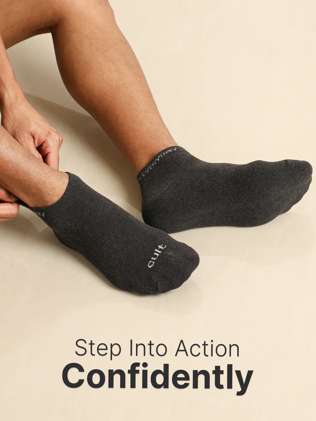 Sports Low Ankle Length Grey,White & Black Pack of 3 Men's Cotton Socks - Image 2
